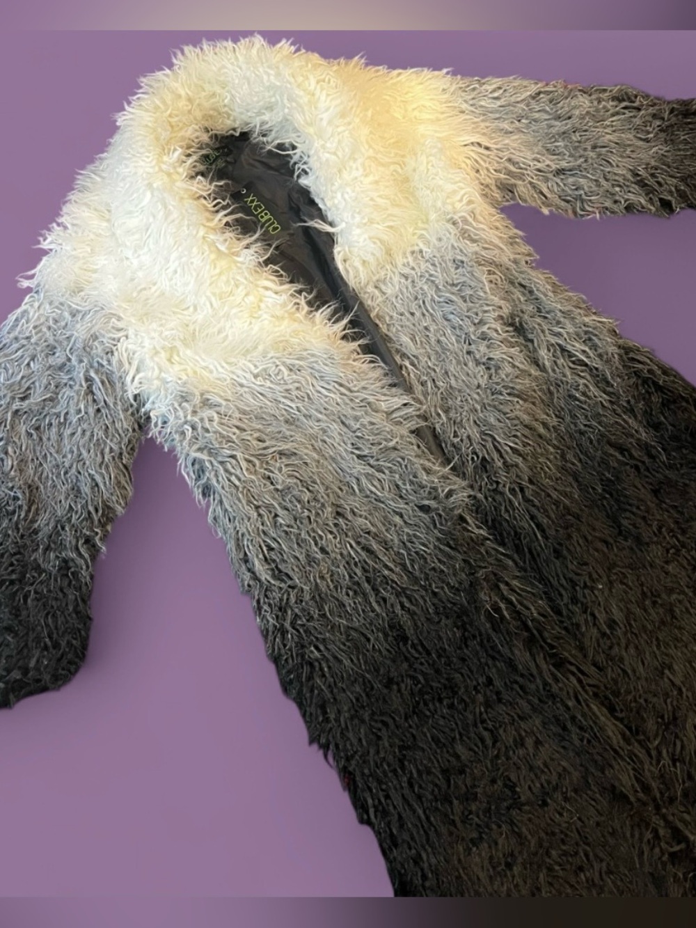 Club Exx x Dolls Kill - Astro Arctic Faux Fur Coat - Gray/White